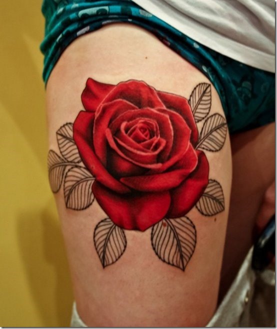 3d_rose_cuisse_de_tatouage