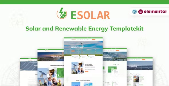 Best Wind & Solar Power Services Elementor Template Kit