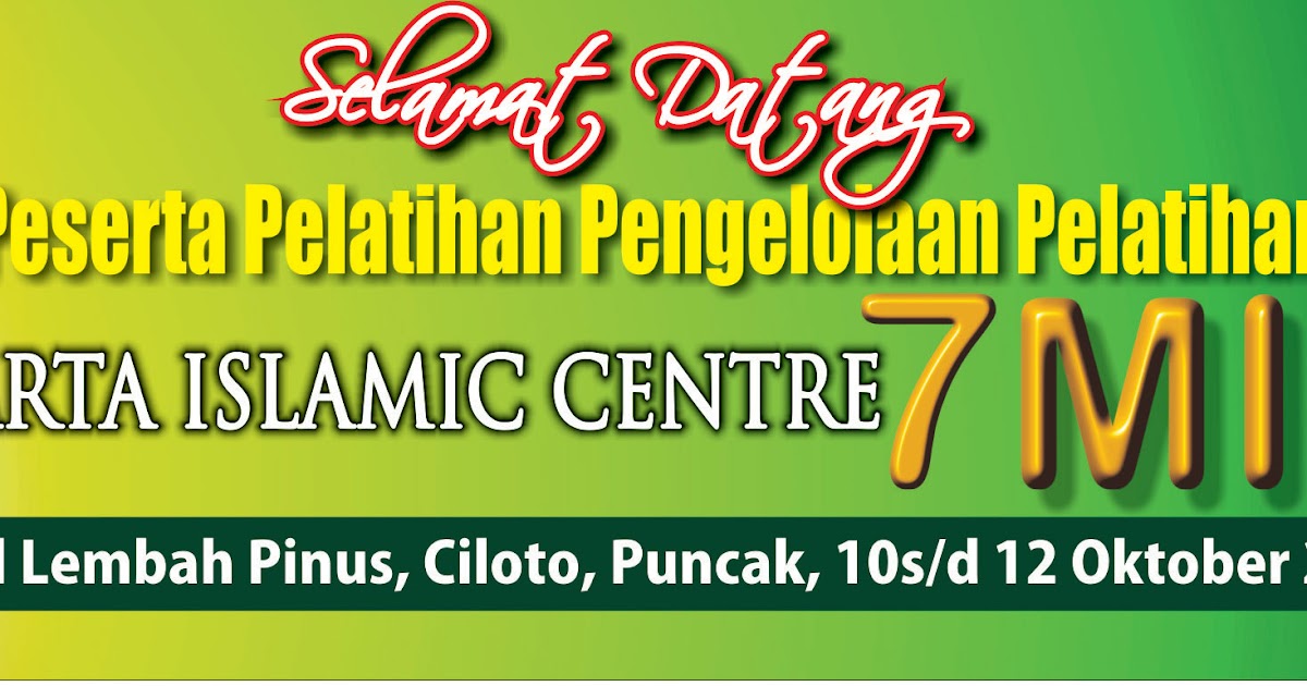 Desain Spanduk Selamat Datang Peserta Pelatihan Desain 