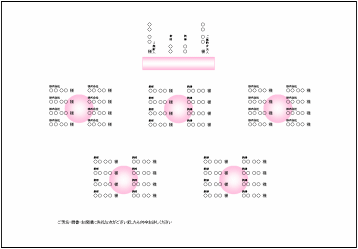 席次表のテンプレート