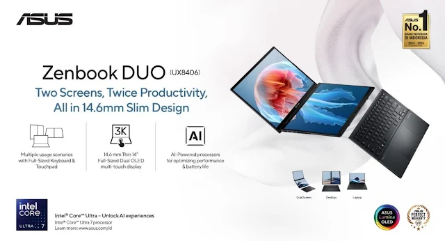 ASUS Zenbook DUO, Laptop Dual Screen OLED Impian Semua Orang