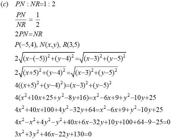 Matematik Tambahan: Geometri Koordinat