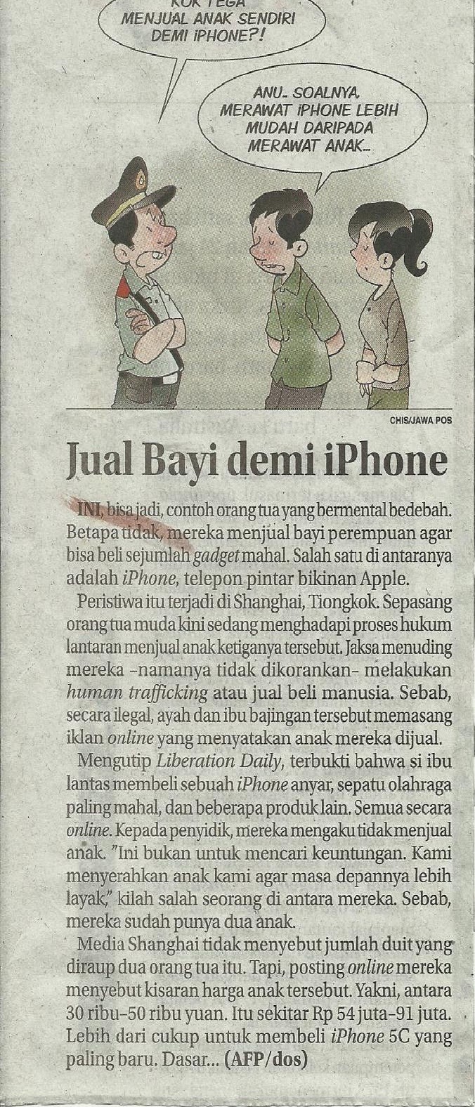 Full Homework: Kasus Jual Bayi Demi Iphone