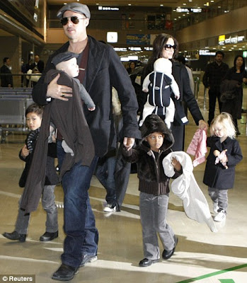 Brangelina: Brad Pitt and Angelina Jolie's Family Arrives In Japan