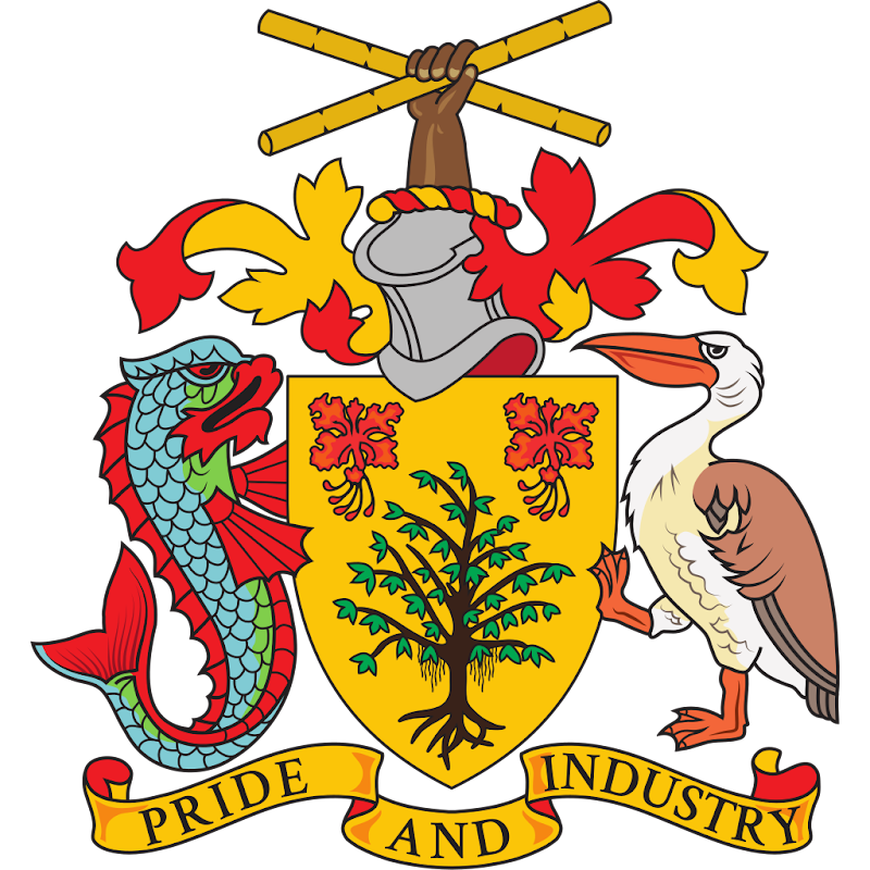 Logo Gambar Lambang Simbol Negara Barbados PNG JPG ukuran 800 px