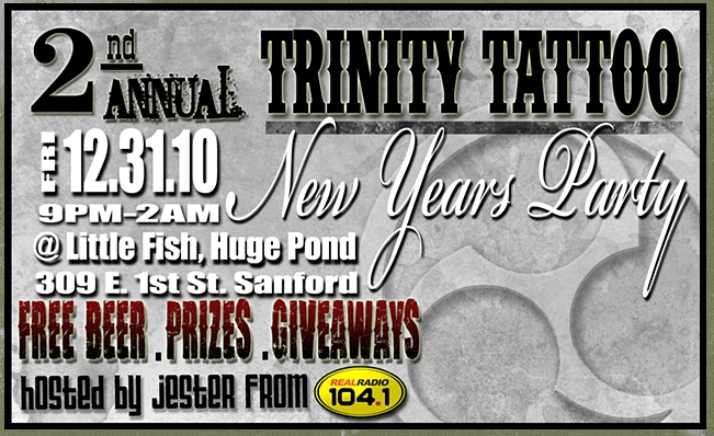 The second annual Trinity Tattoo New Years Even Party will be hosted by 