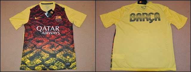 Jersey Grade Ori Training Barcelona Yellow Official 2013-2014 