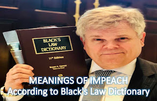 Meaning of Impeachment according to black's law dictionary