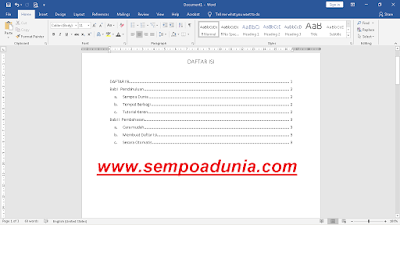 6 Langkah Cara Mudah Membuat Daftar Isi di Word