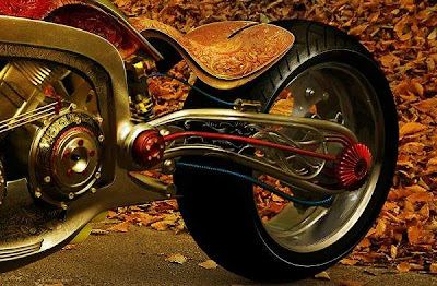 Custom Motorcycle Solid Gold by Mikael Lugnegard