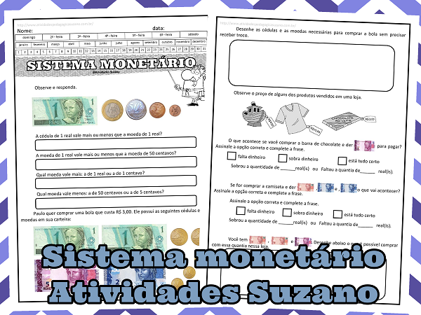 Sistema Monetário 2º ano em pdf