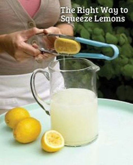 Want to squeeze lemons but don't have a squeezer?