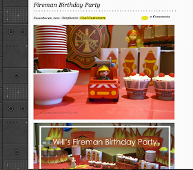 William's firsman birthday party was featured on a few of my favourite blogs around the web!