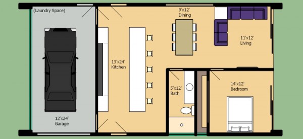 Planos De Casas Modernas. Plano de Casa moderna de un