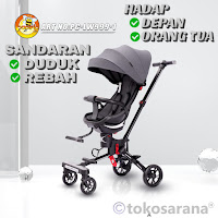 Kereta Dorong Bayi Pacific Jr PC-LW999-1 Hadap Depan atau Orang Tua Sandaran Duduk Rebah Magic Stroller