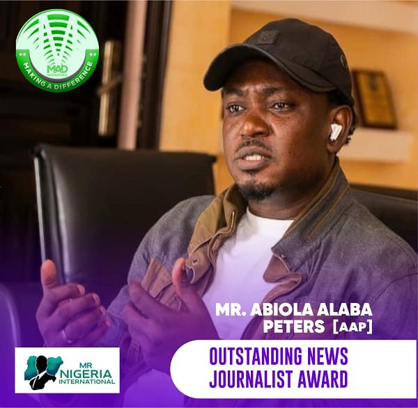 Abiola Alaba Peters, Publisher Of Zebra News Bags Recognition Awards For “Outstanding News Journalism”.