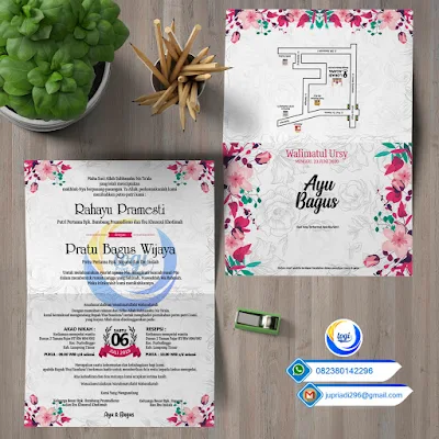 Download Template Desain Undangan Pernikahan Custome Elegan Cdr