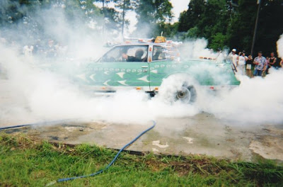 Jeff Towns Art Car  Burns Rubber