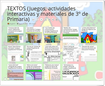 "14 Juegos, actividades interactivas y materiales sobre TEXTOS de 3º de Primaria"