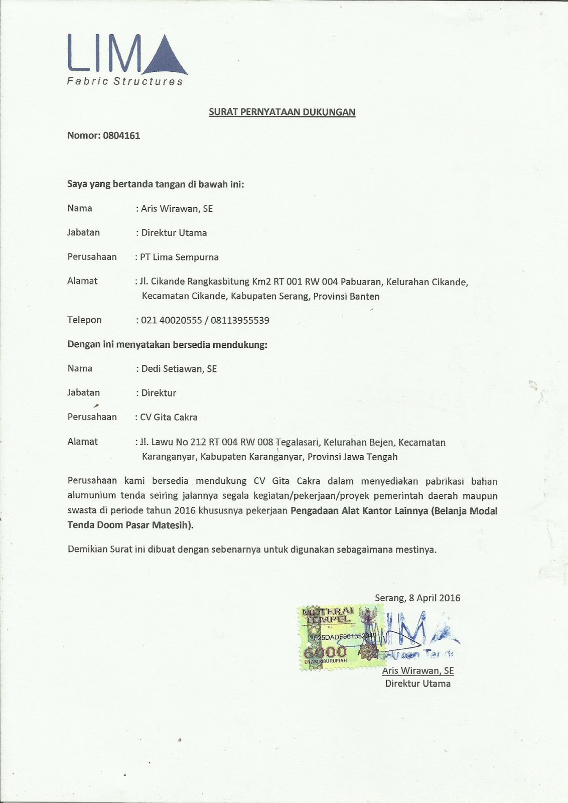 Contoh Surat Pernyataan Resign Dari Perusahaan - Gontoh