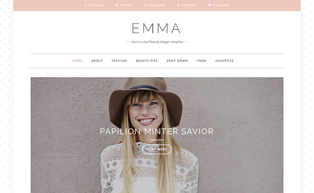 Emma Modern Personal Blogger Template