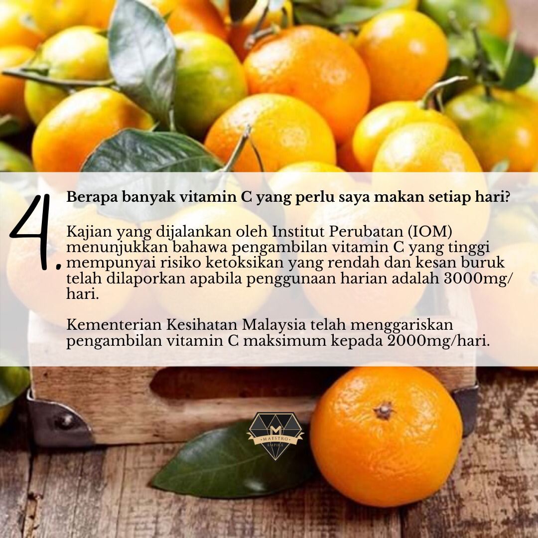 Vitamin C : Apa Yang Perlu Anda Tahu ?