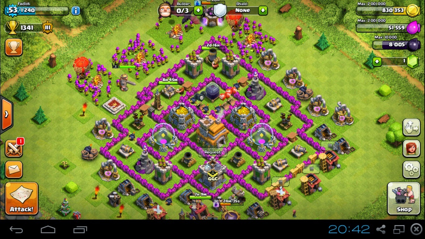 Pertahanan War basse TH 7 Kuat  Info Seputar Android