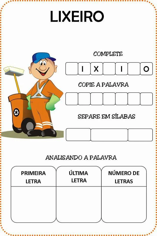 atividades profissões ensino fundamental