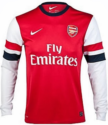 Jersey Grade Ori Arsenal Home Long Sleeve Official 2013-2014