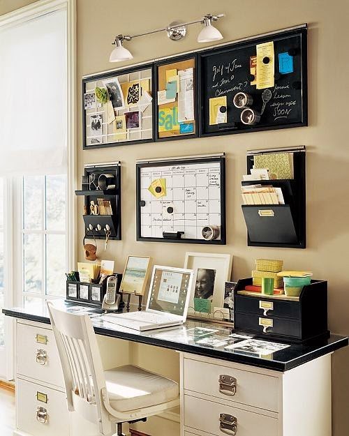 ¿Cómo Decorar una Pequeña Oficina en Casa? Small Home Office by artesydisenos.blogspot.com