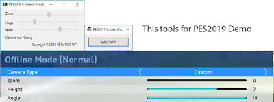 PES 2019 Demo Camera Tweak + Crowd Disabler by MjTs-140914