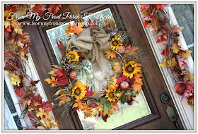 From My Front Porch To Yours- Falling For Fall Porch Party- Sunflower DIY Wreath