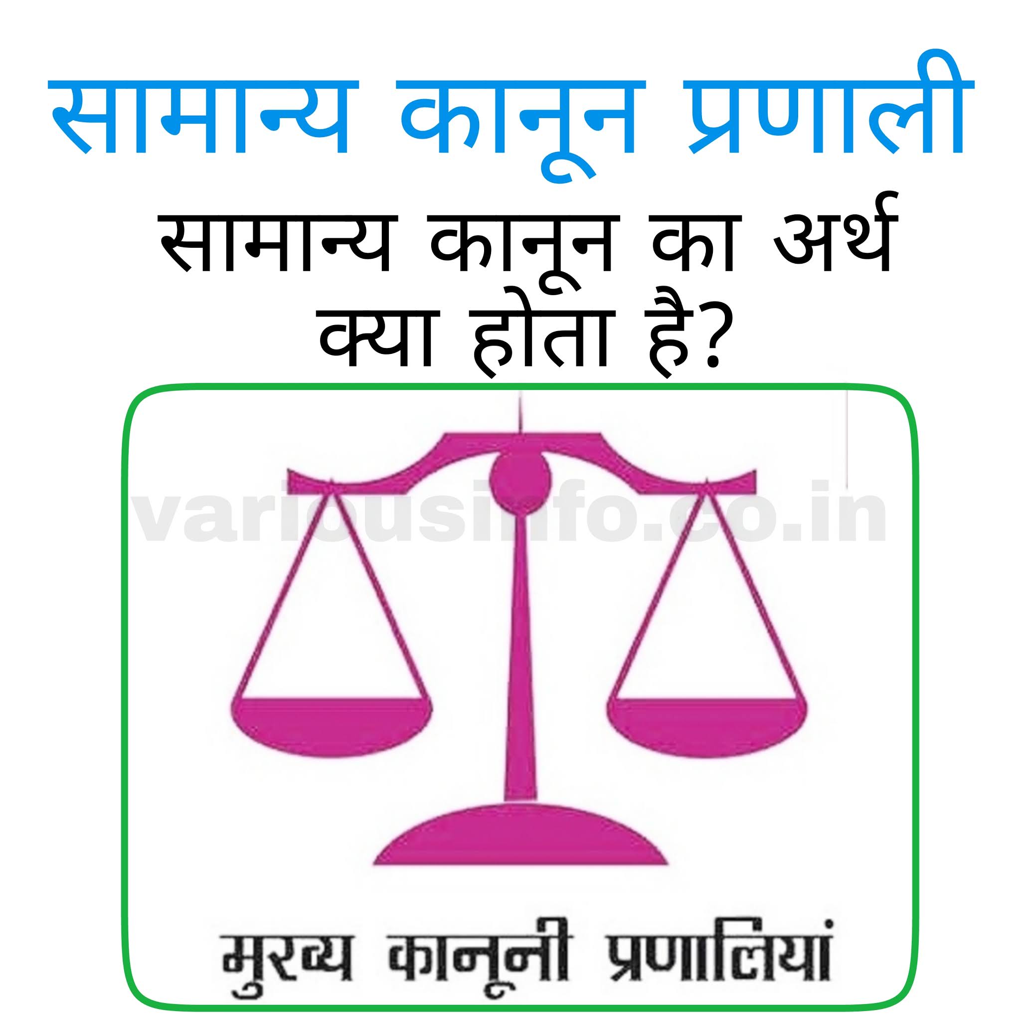 सामान्य कानून प्रणाली क्या हैं ? सामान्य कानून ' का अर्थ क्या होता है? [ What is common law system ]