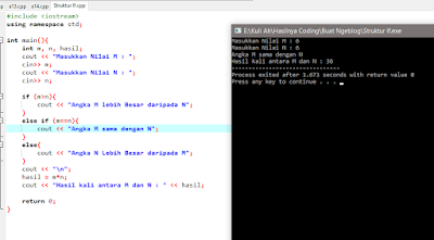 Pernyataan IF 3 Kondisi atau Lebih Percabangan Bahasa C++