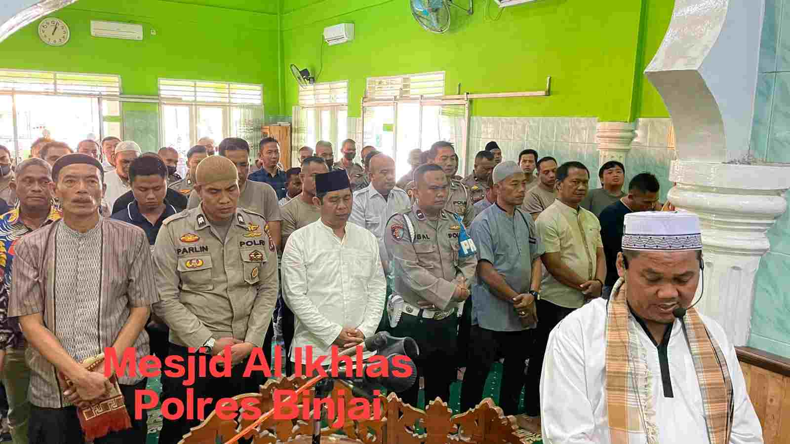 Doakan Korban Gempa Cianjur, Personil Polres Binjai Melaksanakan Sholat Ghoib