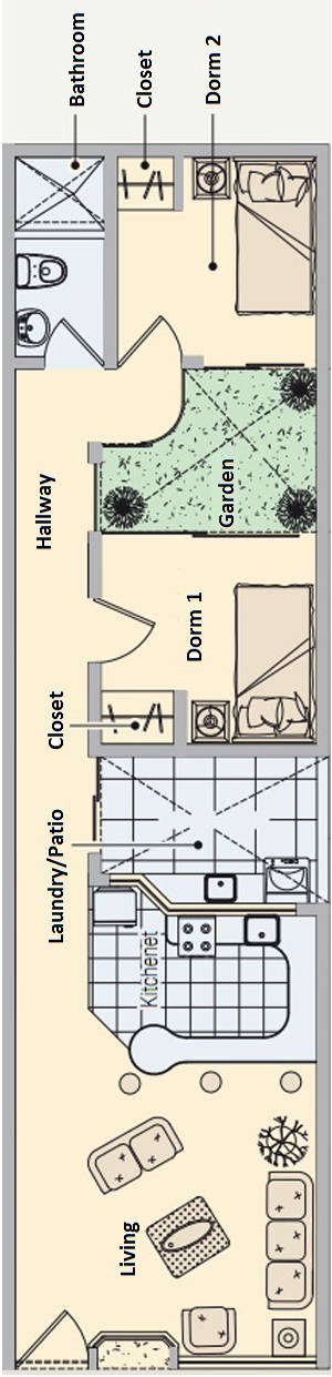 1 Bedroom Studio Apartment Plans