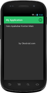 Hasil Tampilan Icon Menu Toolbar Android