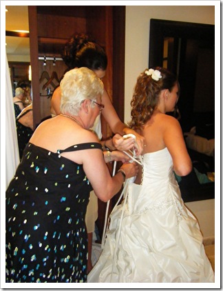 putting on dress 3