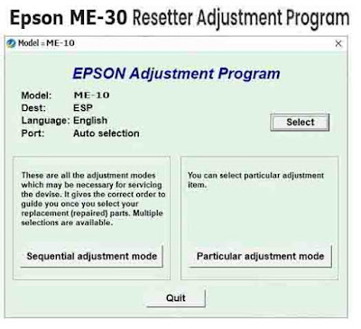 Epson Expression ME-10 Resetter Tool Free Download