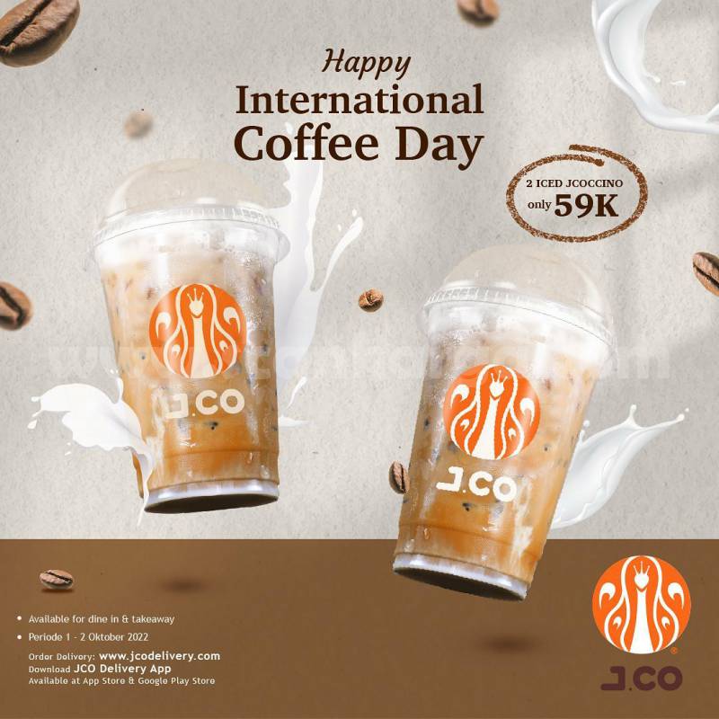 Promo JCO Coffee Day - Harga Spesial 2 ICED JCOCCINO hanya Rp 59Ribu
