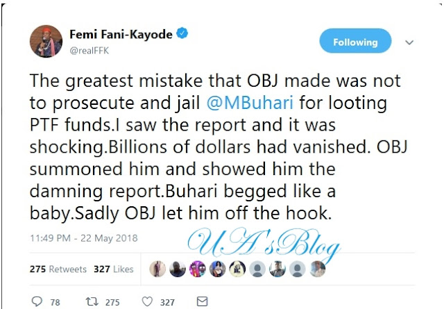 The Greatest Mistake Obasanjo Made Was Not To Jail Buhari – Fani Kayode