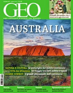 Geo. Uno sguardo diverso sul mondo 102 - Giugno 2014 | ISSN 1826-8307 | TRUE PDF | Mensile | Geografia | Viaggi | Natura
Geo. Uno sguardo diverso sul Mondo è il grande mensile che tratta di geografia, viaggi, natura e popoli attraverso reportage approfonditi e immagini spettacolari dei più grandi fotografi dai luoghi più particolari del pianeta.
L’edizione italiana fa parte di un network internazionale a cui aderiscono più di 20 Paesi nel mondo: una rete di scambio e arricchimento reciproco che permette di selezionare per i lettori il meglio della produzione mondiale.
Geo. Uno sguardo diverso sul Mondo spazia da etnografia a spedizioni geografiche, da ecologia ad ambiente, da scienza a psiche, e poi ancora natura e animali: tutto ciò che ruota attorno all’uomo, la Terra e i suoi meravigliosi luoghi.
Ogni mese reportage di ampio respiro, storie raccontate in prima persona da chi le ha vissute, ma anche tante news e rubriche da ogni parte del globo.
Uno sguardo diverso sul Mondo!