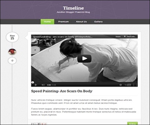 Timeline Blogger Template