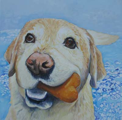 chocolate lab dog. reproductions Yellow lab