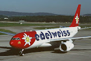 I saw am Edelweiss A330 flying overhead on my way to the winelands yesterday . (edelweiss)