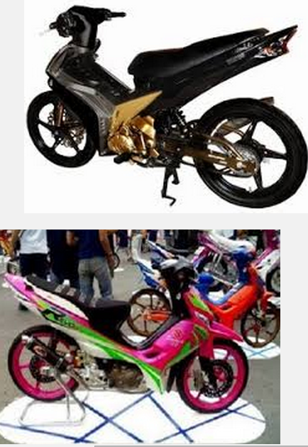 Modifikasi motor honda revo fit absolute 110 100cc road 