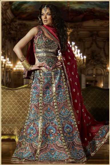 Red Indian Wedding Dress With