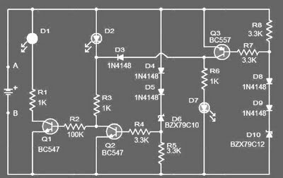 12 Volt car Battery Monitor Circuit