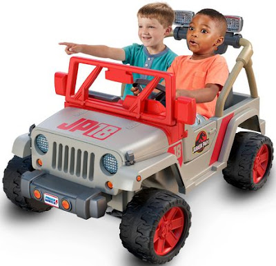 Power Wheels Jurassic Park Jeep Wrangler, Your Kids Can Pretend T-rex Is Chasing Them By Riding This Toy