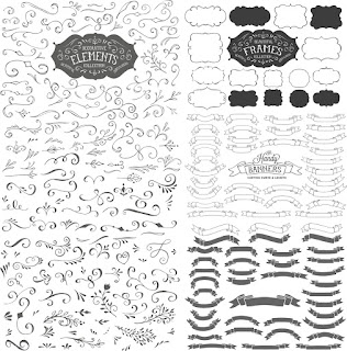 Floral Ornaments Design DXF EPS SVG